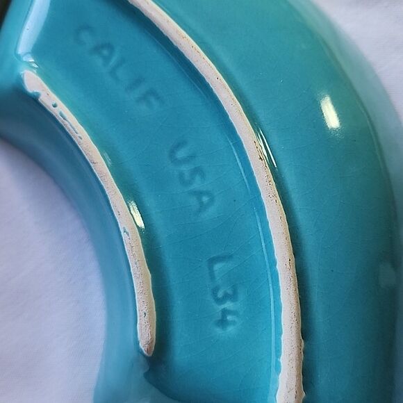 Mid Century Modern Wave Pattern Crudite Chip Dip Lazy Susan Dishes Set Of 4 - Picture 8 of 11